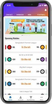 Fantasy Cricket App Development - Screenshot 1