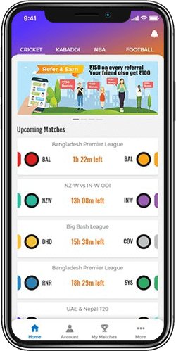 Fantasy Cricket App Development - Screenshot 1