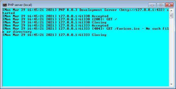 PHP server for Windows - Screenshot 2