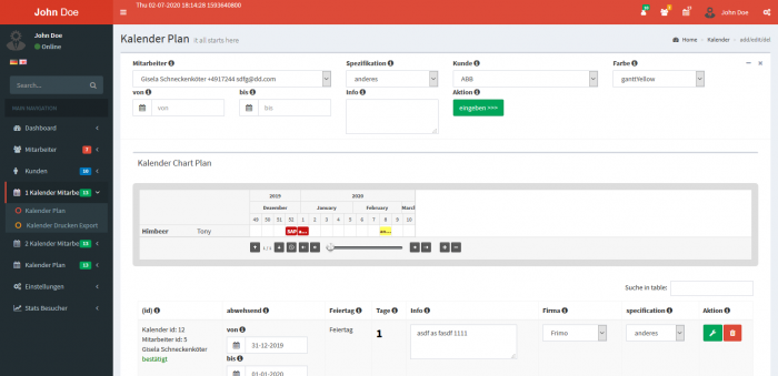 Work Planning Calendar - Screenshot 4