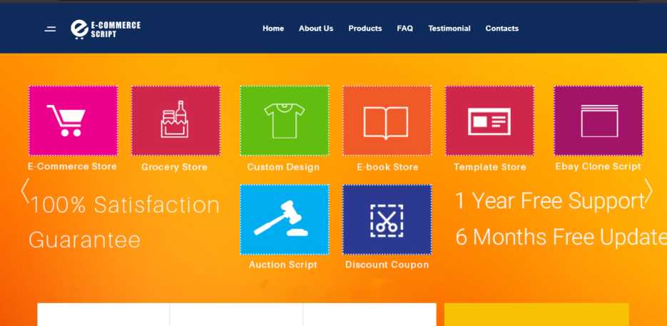 Readymade PHP ecommerce script - Screenshot 1
