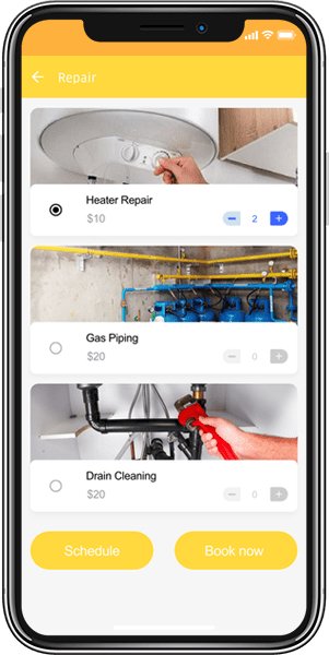 On-demand plumber app - Screenshot 1