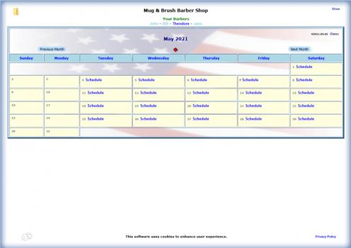 WebCal - Barber Appointment - Screenshot 1