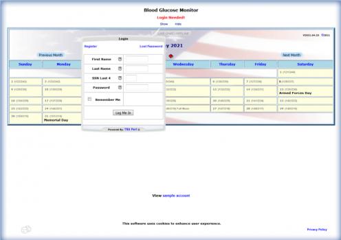 WebCal - Diabetes Monitor - Screenshot 1