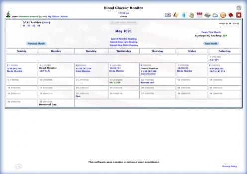 WebCal - Diabetes Monitor - Screenshot 2