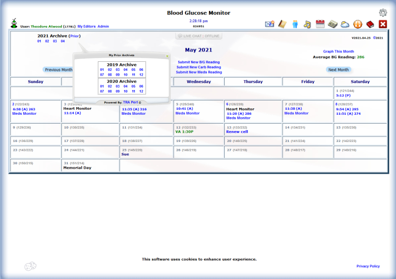 WebCal - Diabetes Monitor - Screenshot 4