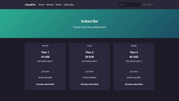 Cloud Flix - Subscription-Based Video Streaming Service - Screenshot 8