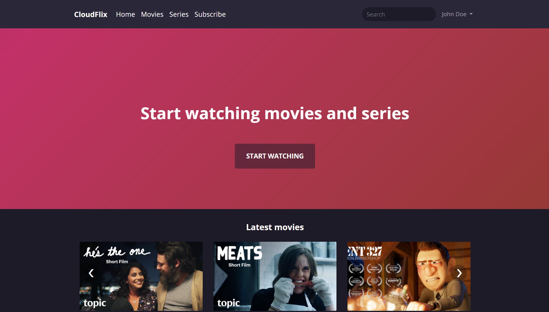 Cloud Flix - Subscription-Based Video Streaming Service - Screenshot 3