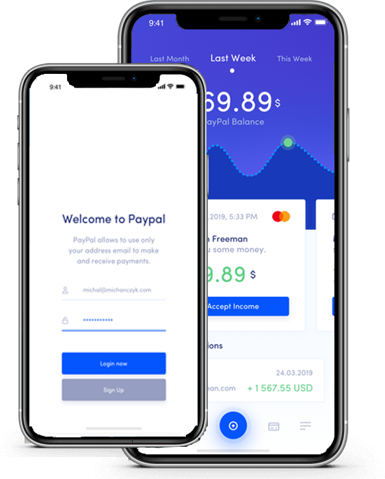 Paypal Clone App - Inoru's excellent Mobile Wallet App With awesome key Features - Screenshot 1