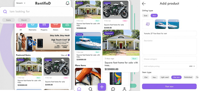 RentifieD - Classified Script with Rental Marketplace - Screenshot 1