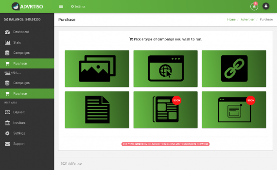 AdVartiso - Advanced Advertising Network PHP - Screenshot 4
