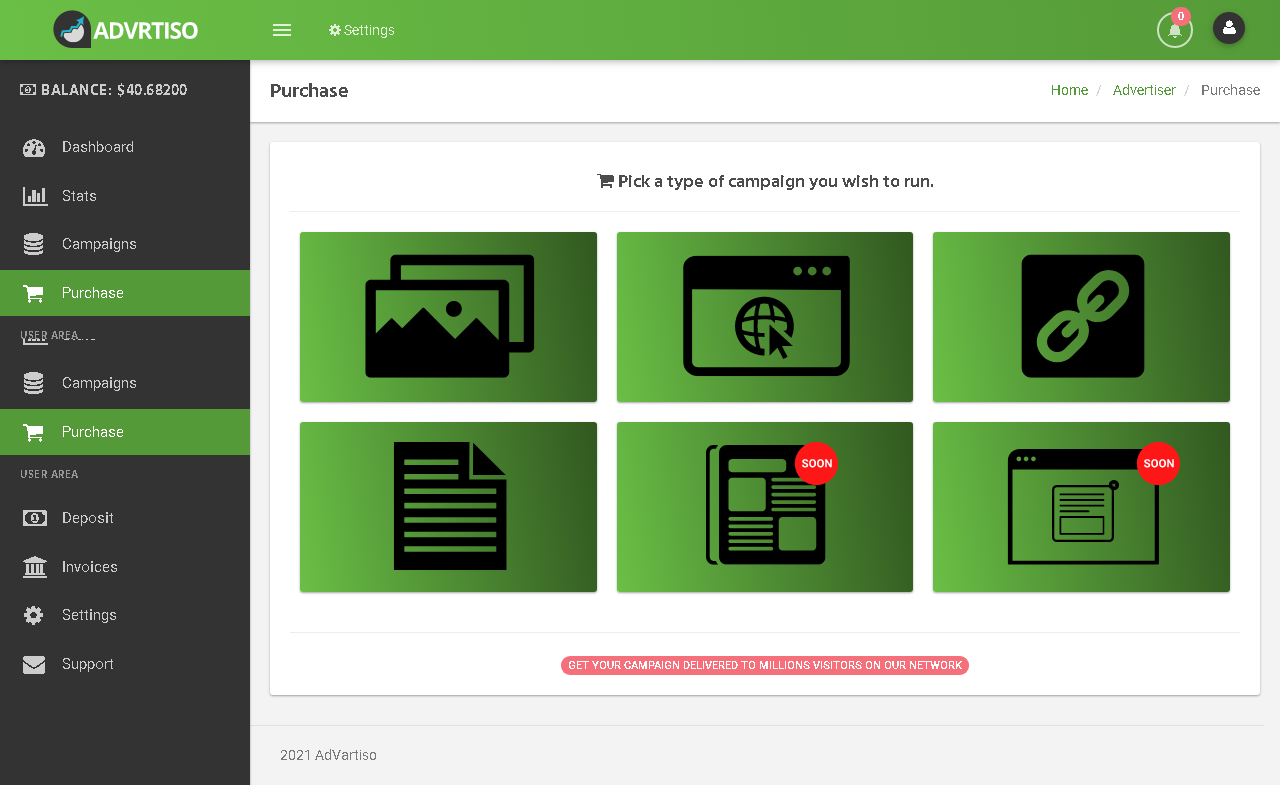 AdVartiso - Advanced Advertising Network PHP - Screenshot 4