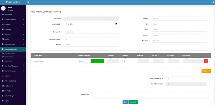 Php Inventory Management - Screenshot 6
