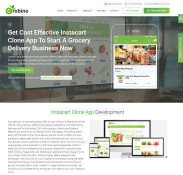 Visit Listing - Instacart Clone, Instacart Clone Script,Instacart Alternative - Grobino Instacart Clone, Instacart Clone Script,Instacart Alternative - Grobino - Screenshot 1