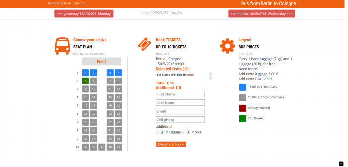 Bus Ticket Booking - Screenshot 3