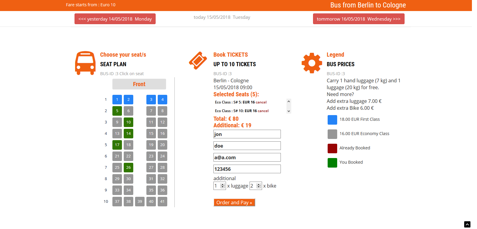 Bus Ticket Booking - Screenshot 4