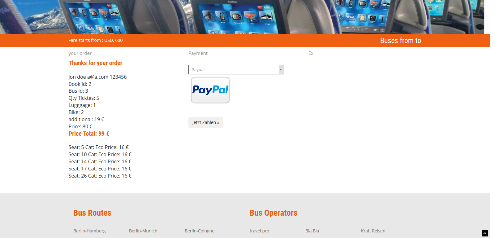 Bus Ticket Booking - Screenshot 5
