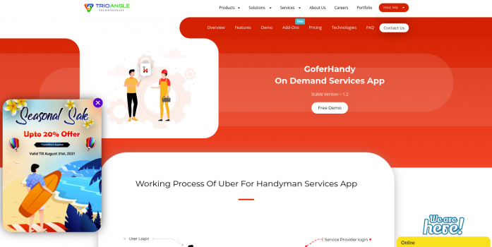 Visit Listing - On-Demand Handyman App On-Demand Handyman App - Screenshot 1