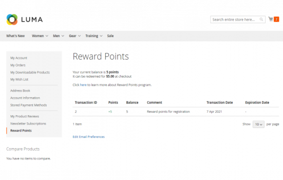 Visit Listing - Reward Points for Magento 2 Reward Points for Magento 2 - Screenshot 3
