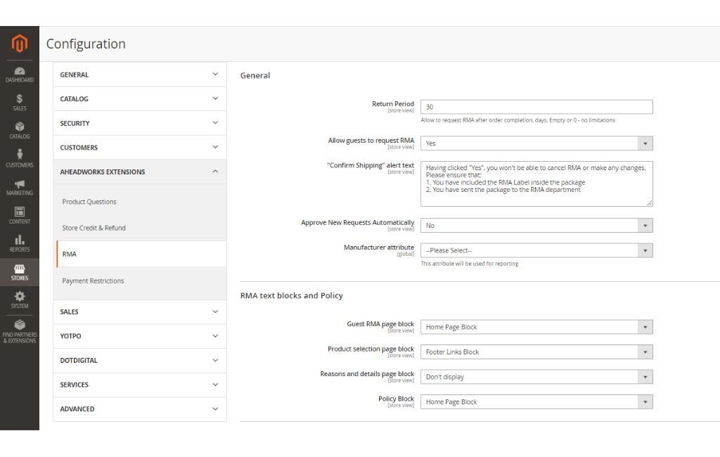 RMA for Magento 2 - Screenshot 3