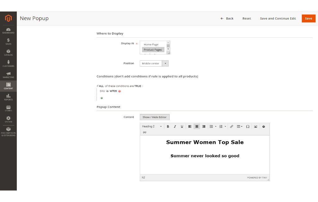 Popup Pro for Magento 2 - Screenshot 2