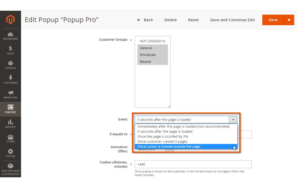 Popup Pro for Magento 2 - Screenshot 1