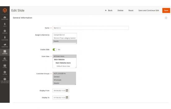 Rich Banner Slider for Magento 2 - Screenshot 3