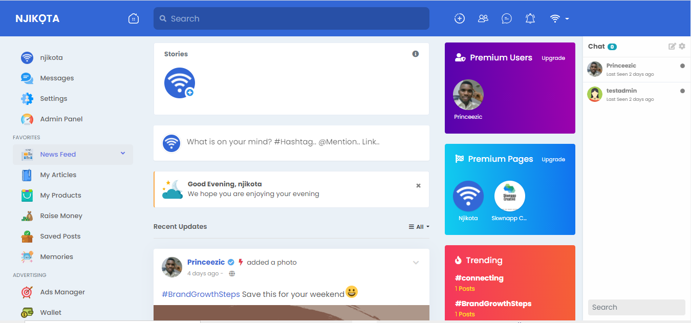 NJIKOTA Social - Screenshot 2