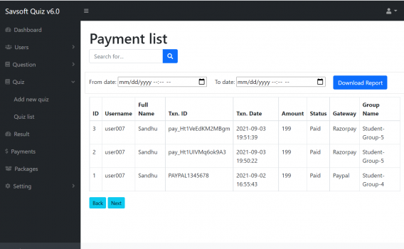 Visit Listing - Savsoft Quiz - Create and Manage Online Quiz or Exam with Proctoring Features Savsoft Quiz - Create and Manage Online Quiz or Exam with Proctoring Features - Screenshot 4
