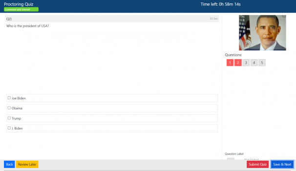 Visit Listing - Savsoft Quiz - Create and Manage Online Quiz or Exam with Proctoring Features Savsoft Quiz - Create and Manage Online Quiz or Exam with Proctoring Features - Screenshot 6