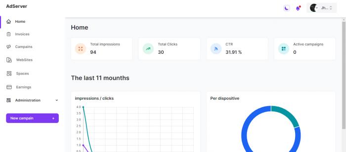 Visit Listing - AdServer - Sell Your Advertising Spaces AdServer - Sell Your Advertising Spaces - Screenshot 1