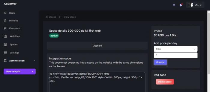 Visit Listing - AdServer - Sell Your Advertising Spaces AdServer - Sell Your Advertising Spaces - Screenshot 6