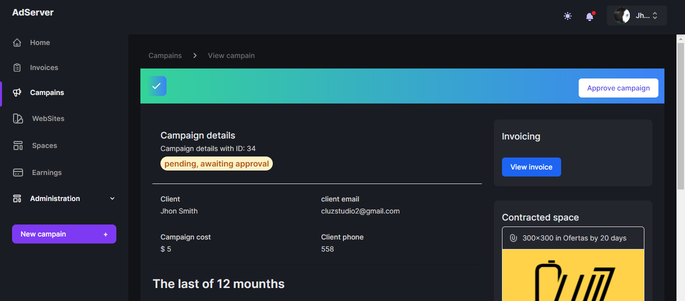 AdServer - Sell Your Advertising Spaces - Screenshot 9