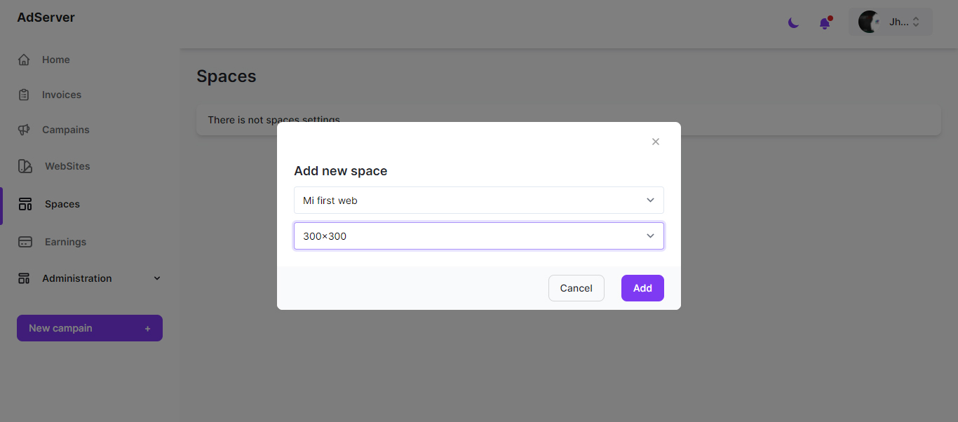 AdServer - Sell Your Advertising Spaces - Screenshot 5