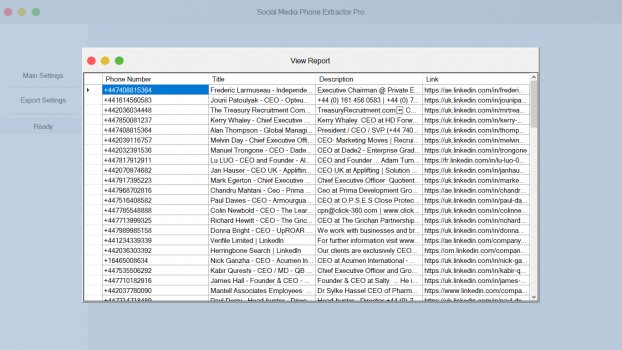 Social Media Phone Extractor Pro - Screenshot 3