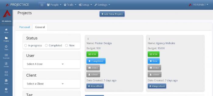 ProjectACE Project Management System - Screenshot 3