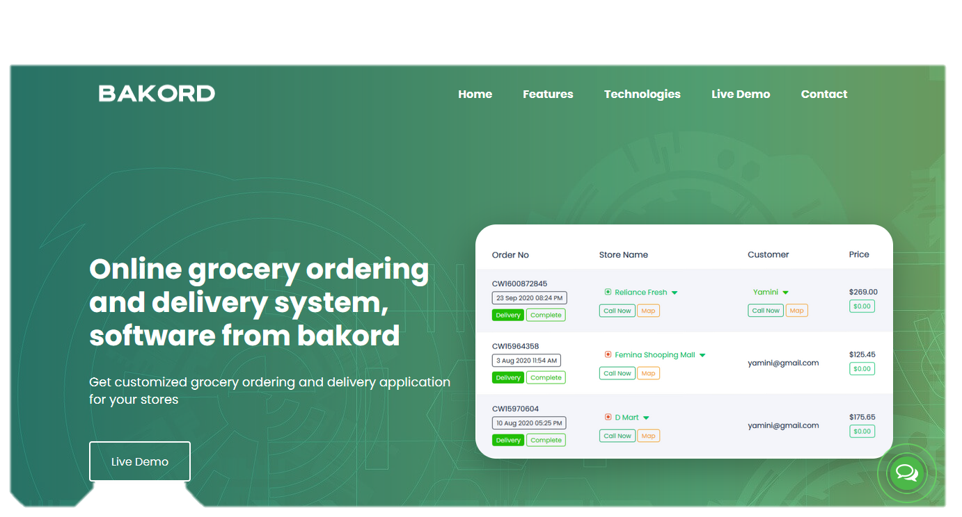 Online grocery delivery script - Screenshot 1
