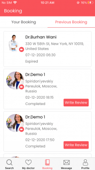 Visit Listing - Zocdoc clone - Appkodes MeetDoc Zocdoc clone - Appkodes MeetDoc - Screenshot 9