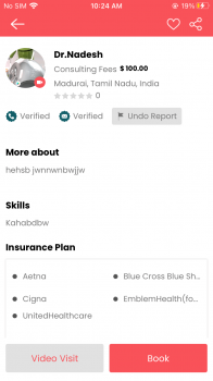 Visit Listing - Zocdoc clone - Appkodes MeetDoc Zocdoc clone - Appkodes MeetDoc - Screenshot 13