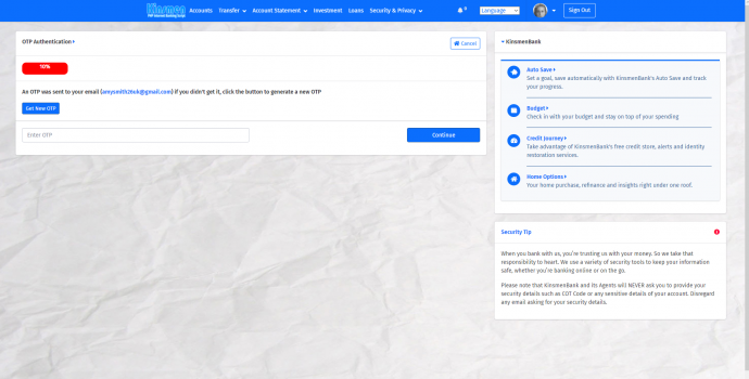 Kinsmen Internet Banking PHP Script - Screenshot 2