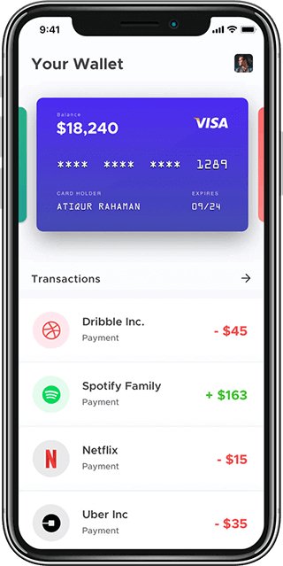 Mobile wallet app - Screenshot 1