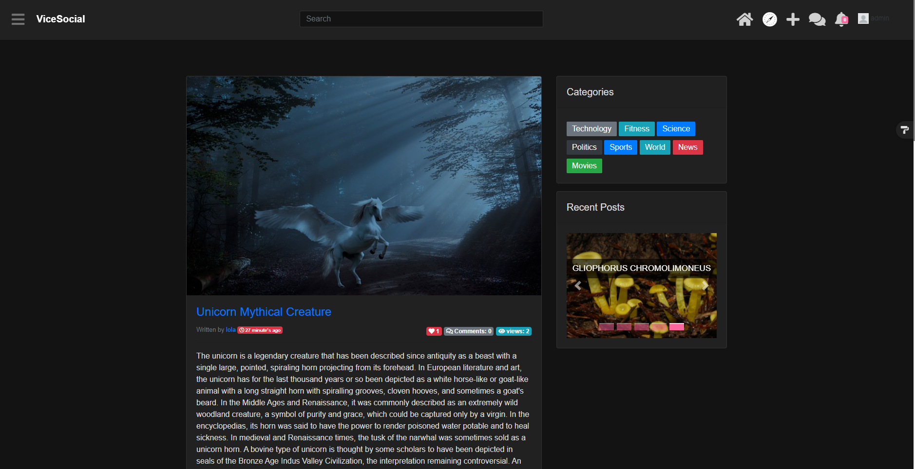 ViceSocial - Screenshot 1