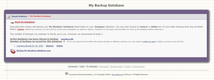 Visit Listing - BackupAssistant BackupAssistant - Screenshot 1