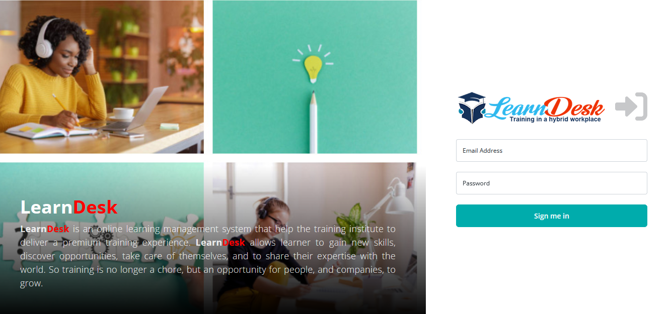 LearnDesk Learning Management System - Screenshot 1