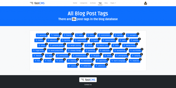 Visit Listing - fastCMS Blogging App fastCMS Blogging App - Screenshot 5
