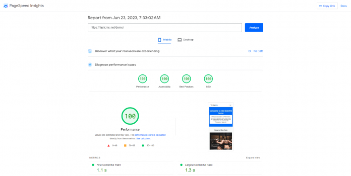 Visit Listing - fastCMS Blogging App fastCMS Blogging App - Screenshot 2