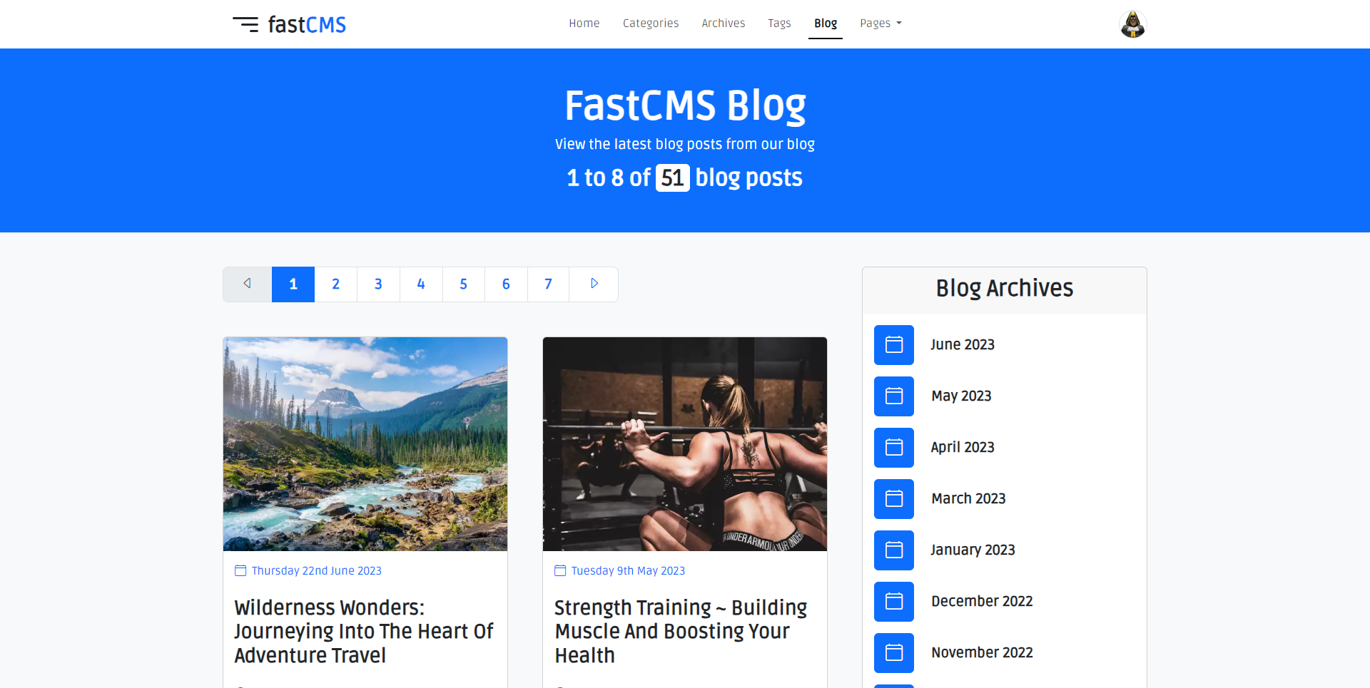 fastCMS Blogging App - Screenshot 4
