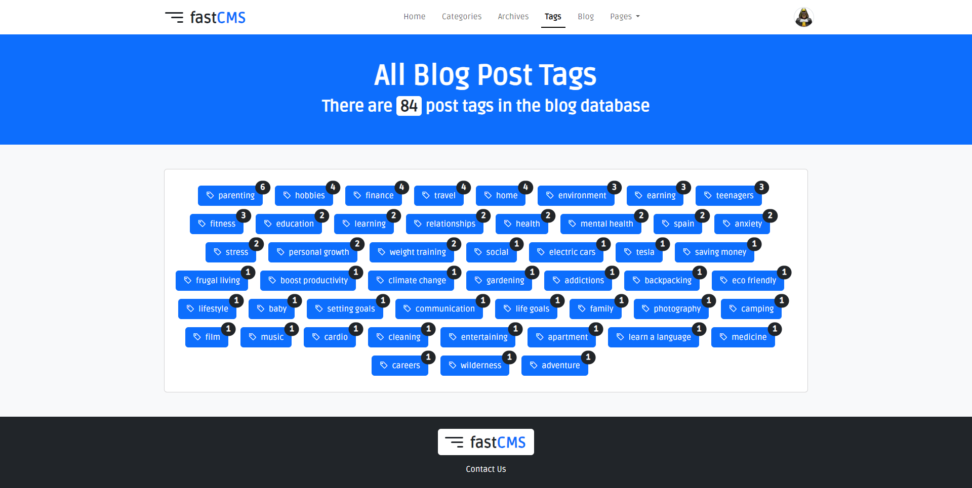 fastCMS Blogging App - Screenshot 5