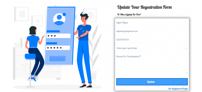 Registration form made with php and mysql - Screenshot 3