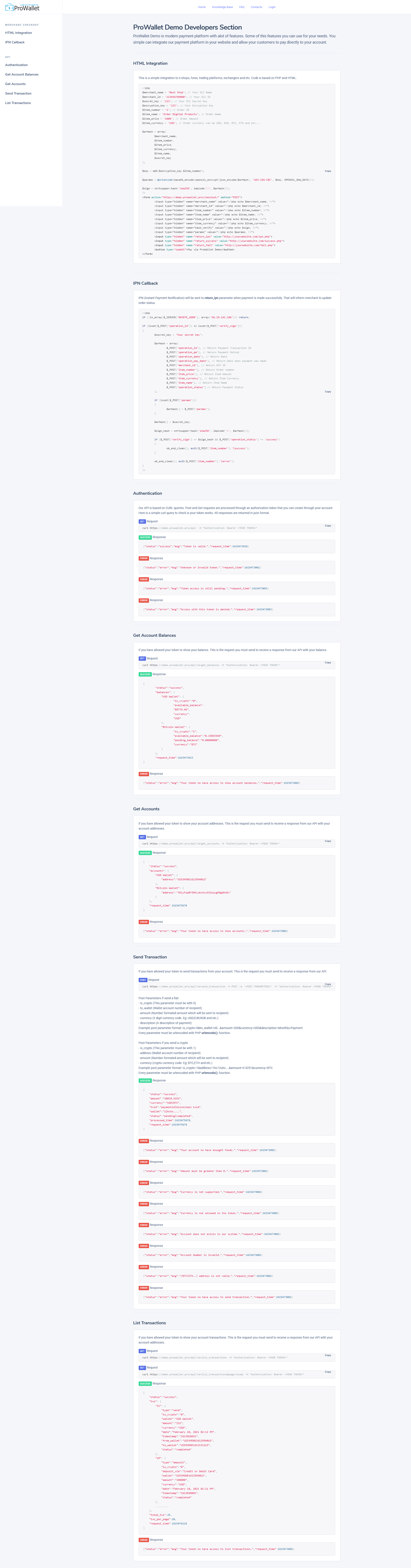 ProWallet - Fiat and Crypto Currency Web Wallet - Screenshot 2